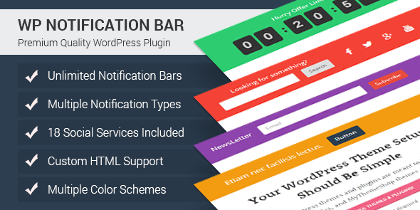 hello bar alternatives - 15 WP Notification Bar Pro